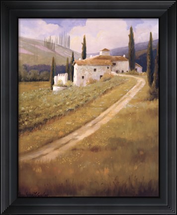 Framed Tuscany Vineyard Print