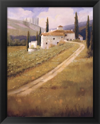 Framed Tuscany Vineyard Print