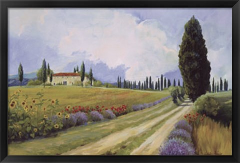 Framed Holiday in Tuscany Print