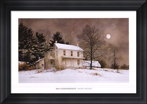 Framed Wolf Moon Print