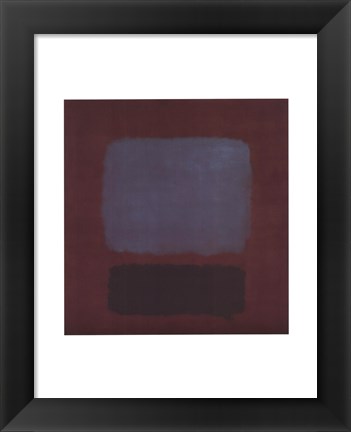 Framed No. 37/No. 19 (Slate Blue and Brown on Plum), 1958 Print