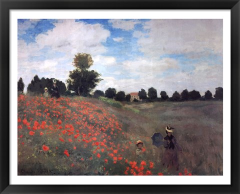 Framed Les Coquelicots Print