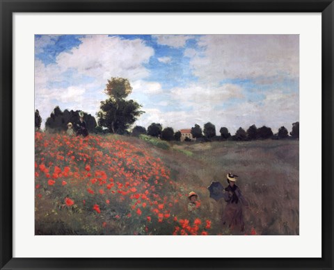 Framed Les Coquelicots Print