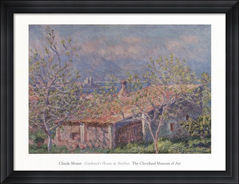 Framed Gardener&#39;s House at Antibes, 1888 Print