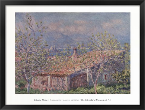 Framed Gardener&#39;s House at Antibes, 1888 Print