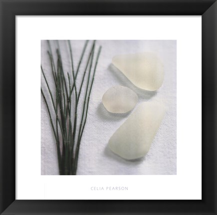 Framed Sea Glass - Straw Print