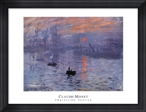Framed Impression, Sunrise, c.1872 (blue) Print