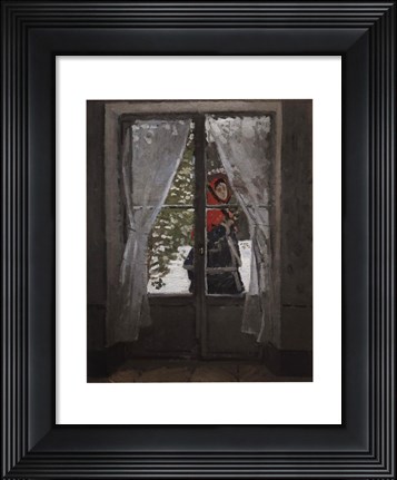Framed Red Kerchief: Portrait of Mrs. Monet, c.1873 Print