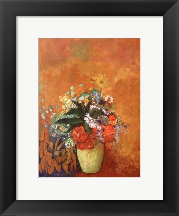 Framed Vase of Flowers, c.1905 Print