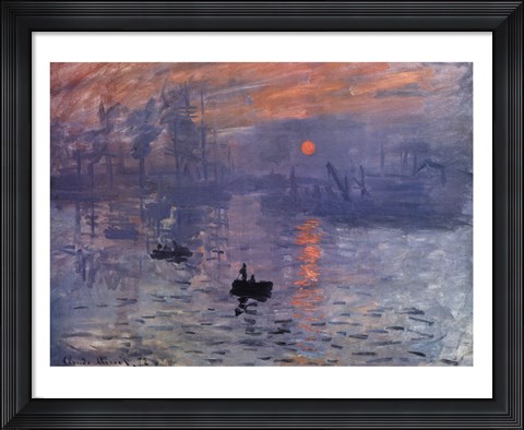 Framed Impression, Sunrise, c.1872 (blue) Print