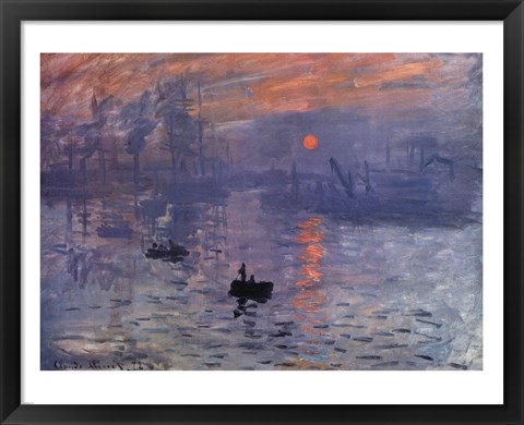 Framed Impression, Sunrise, c.1872 (blue) Print