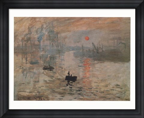 Framed Impression, Sunrise, c.1872 (green) Print