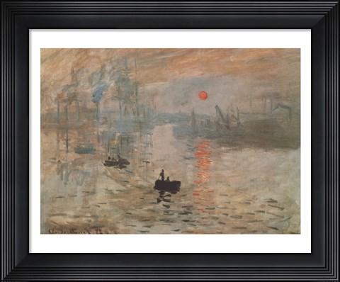 Framed Impression, Sunrise, c.1872 (green) Print