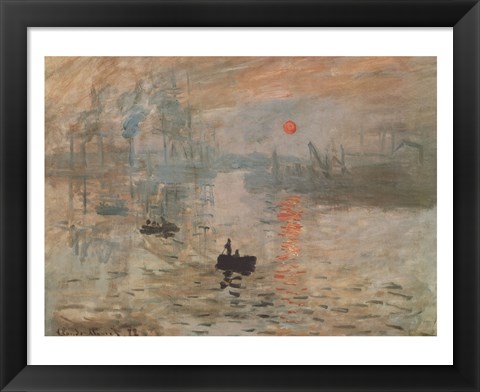 Framed Impression, Sunrise, c.1872 (green) Print