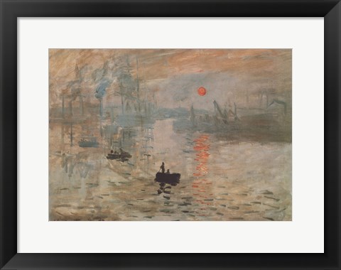 Framed Impression, Sunrise, c.1872 (green) Print