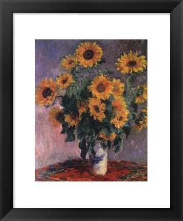 Framed Sunflowers, c.1881 Print