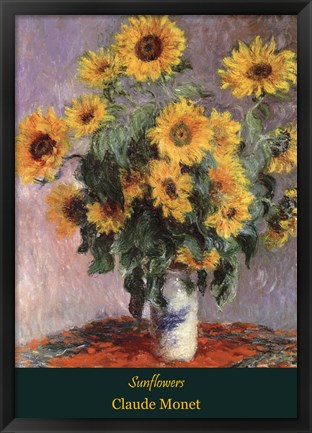 Framed Sunflowers, c.1881 Print