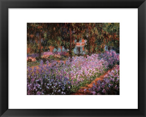 Framed Artist&#39;s Garden at Giverny, c.1900 Print