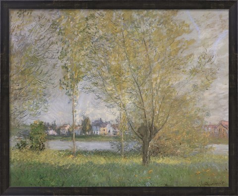 Framed Willows of Vetheuil Print