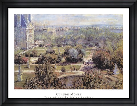 Framed View of Tuileries Gardens Print