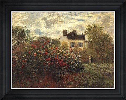 Framed Artist&#39;s Garden in Argenteuil Print