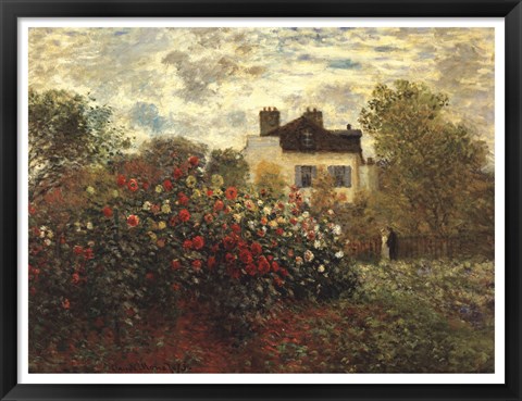 Framed Artist&#39;s Garden in Argenteuil Print