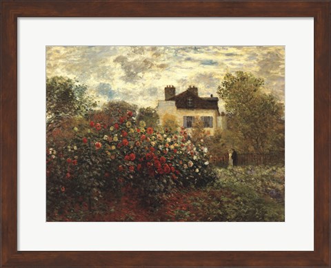 Framed Artist&#39;s Garden in Argenteuil Print