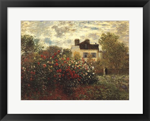 Framed Artist&#39;s Garden in Argenteuil Print