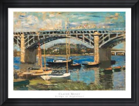 Framed Bridge at Argenteuil (bridge center) Print