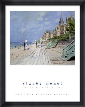 Framed Beach at Trouville, c.1870 Print