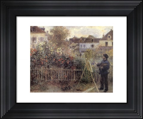 Framed Monet Painting in the Garden at Argenteuil, 1873 Print