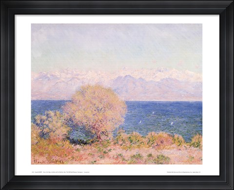 Framed View of Bay At Antibes &amp; Maritime Alps Print