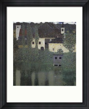 Framed Unterach Manor and Lock Chamber on the Attersee Lake, c.1908 Print