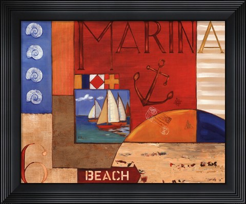 Framed Portofino Collage II Print