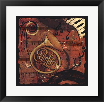 Framed Jazz Music III - mini Print