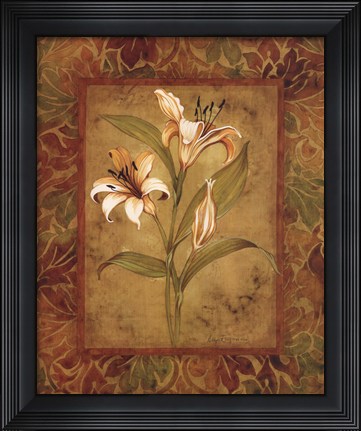 Framed Garden Lilies I Print