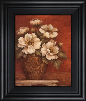 Framed Villa Flora Peonies - mini Print