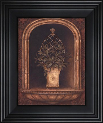 Framed Olive Topiary Niches II - petite Print