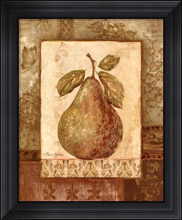 Framed Rustic Pears I Print