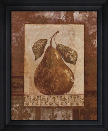 Framed Rustic Pears II Print