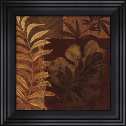 Framed Tropical Foliage I - mini Print