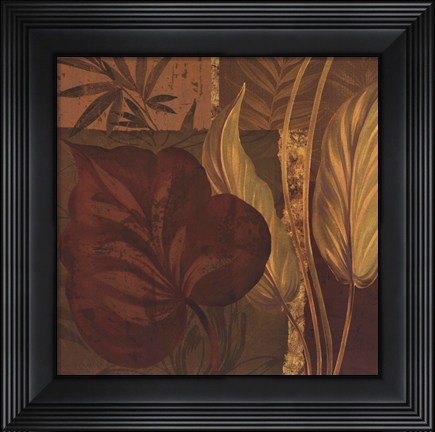 Framed Tropical Foliage II - mini Print