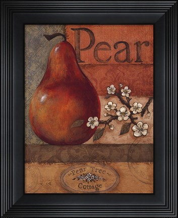 Framed Pear Crate - mini Print