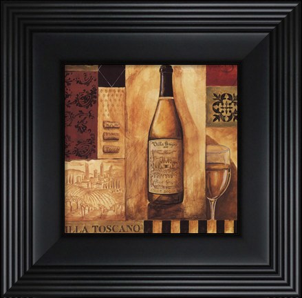 Framed Chateau Vin Sq. - petite Print
