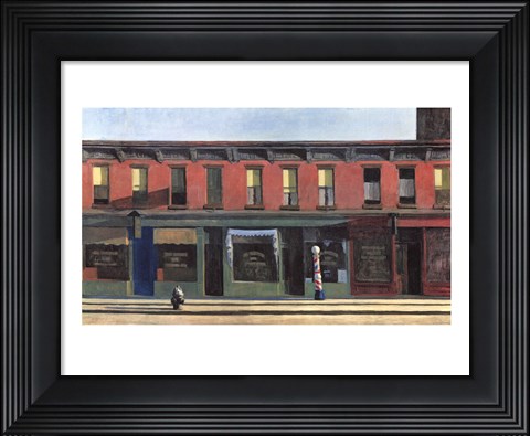 Framed Early Sunday Morning, 1930 Print