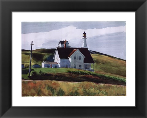 Framed Hill and Houses, Cape Elizabeth, Maine, 1927 Print