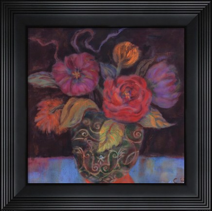 Framed Orange Shadow Print
