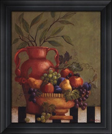 Framed Fresco Fruit I Print