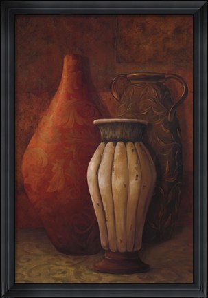 Framed Exotic Vessels I Print