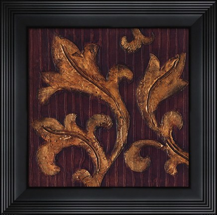 Framed Gold Acanthus II Print